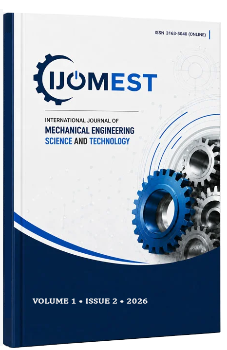 					View Vol. 1 No. 2 (2026): IJOMEST: International Journal of Mechanical Engineering Science and Technology
				